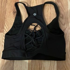 Strappy Lululemon Black Sports Bra